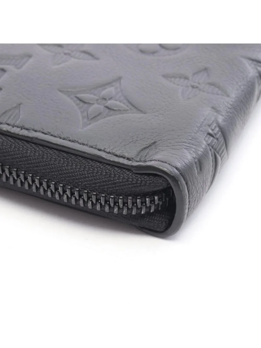 Louis Vuitton Round Wallet Zippy Horizontal Noir Leather